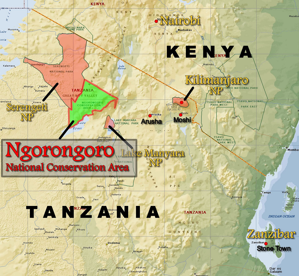 AreaMap Ngorongoro Regular 